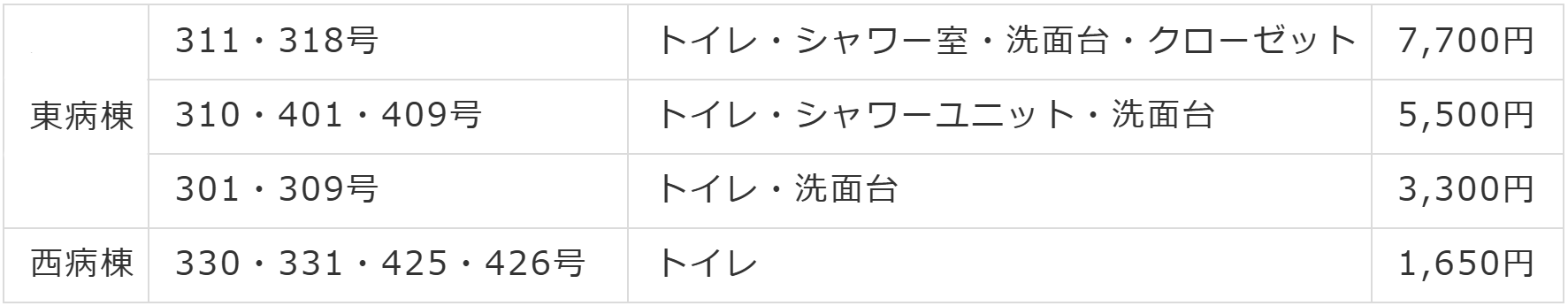 特別の療養に関する事項